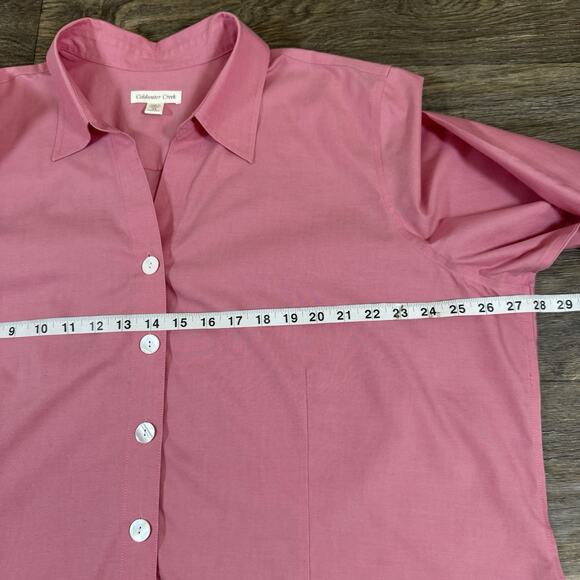 Coldwater Creek 100% Cotton Pink Long Sleeve Button-Up Tunic Size 3X - Picture 7 of 12
